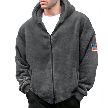 Hooded Zipper Casual Jacket Men