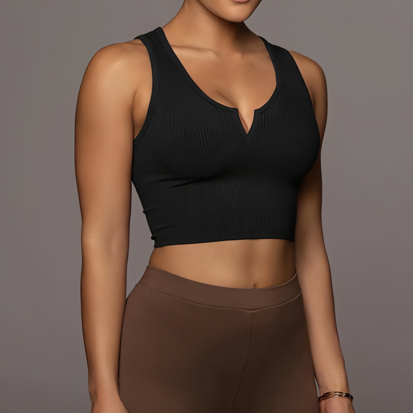 Ženski tanek fit midriff-baring camisole (tank-top & majica)