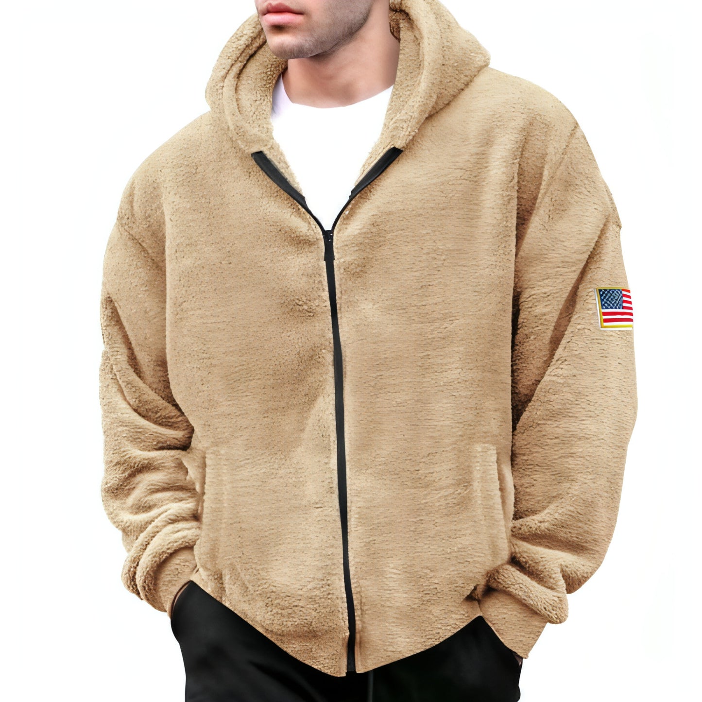 Hooded Zipper Casual Jacket Men