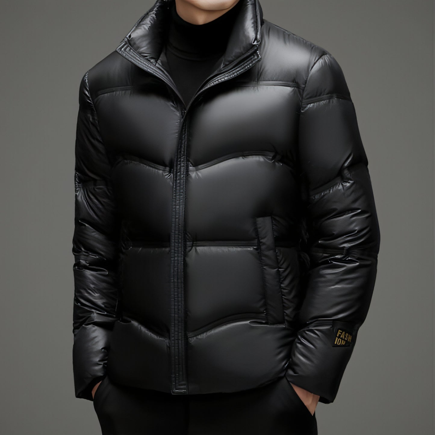 Winter Mid-old Men's Down Jacket Stand Collar Coat Thickened Protection Men