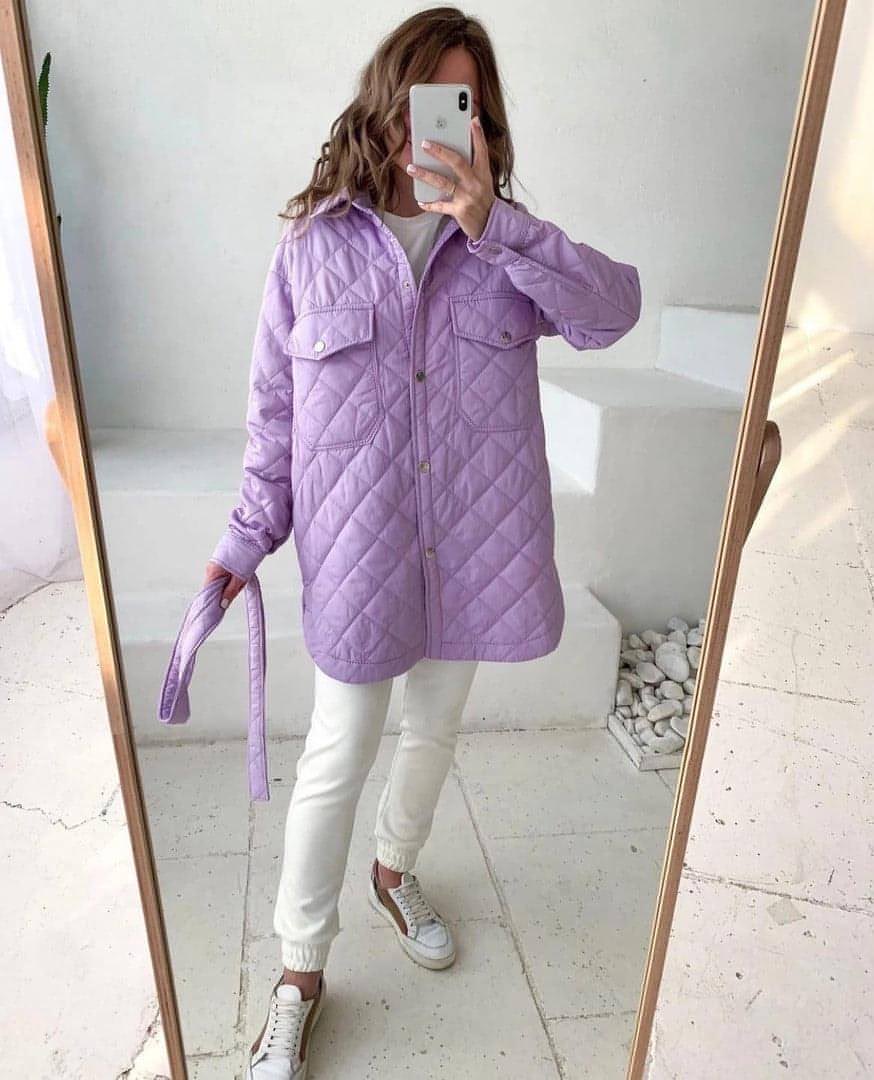 A.1 Women Rhombus Cotton-padded Jacket