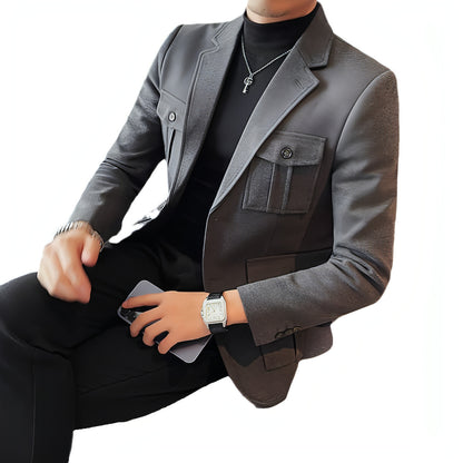 Woolen Suit Men's Single-breasted Suit Jacket