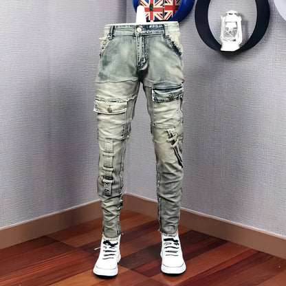 Men's Personality All-matching Fashion Casual Ripped Jeans