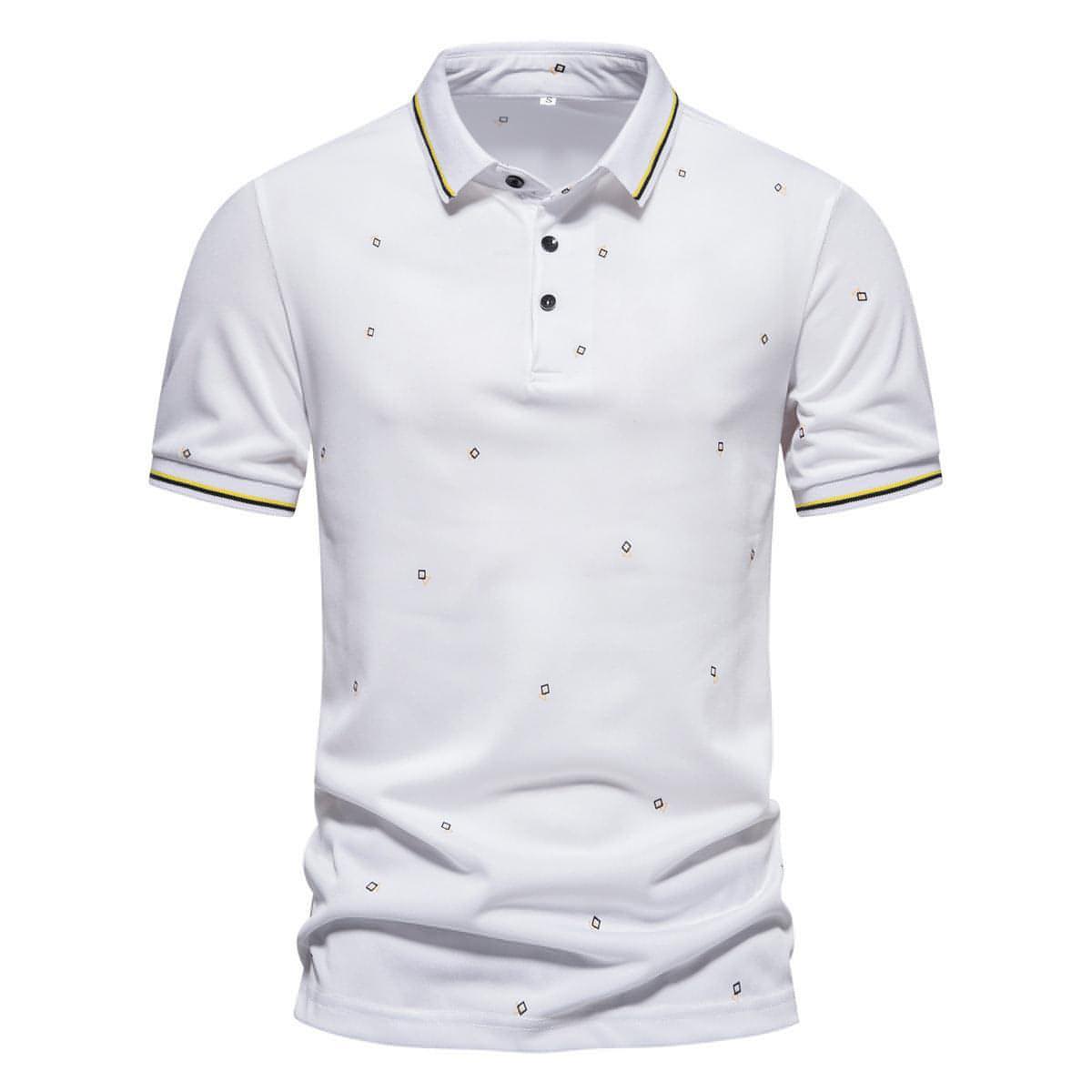 Camiseta de manga corta con solapa para hombre, nueva camiseta tipo polo transpirable de verano