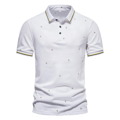 Camiseta de manga corta con solapa para hombre, nueva camiseta tipo polo transpirable de verano