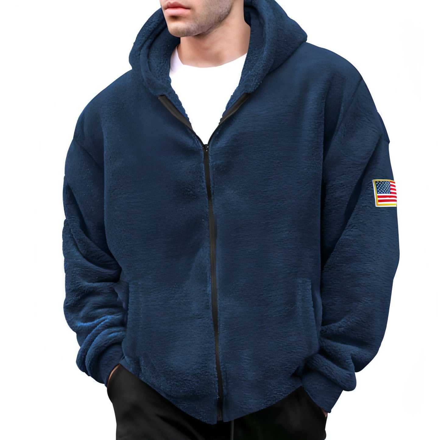 Hooded Zipper Casual Jacket Men