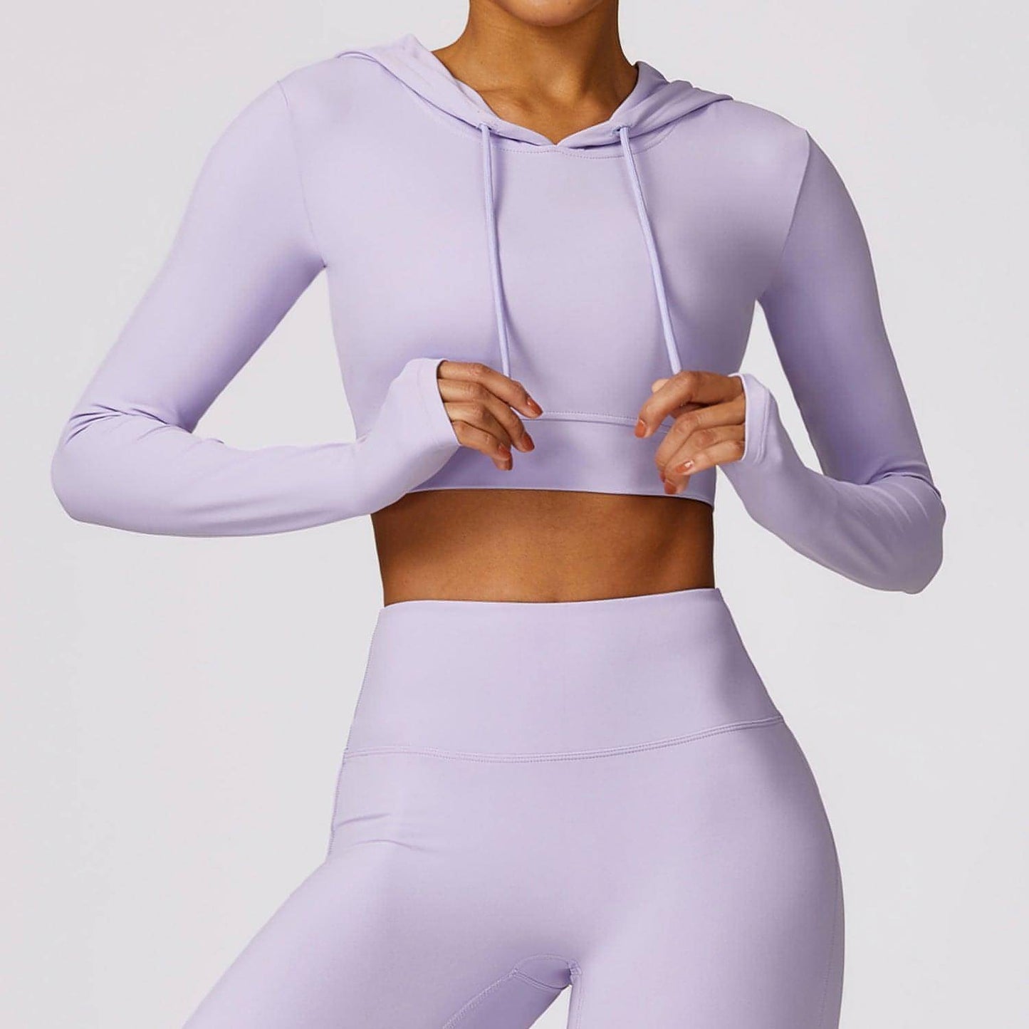 Outdoor Running Hooded Top Yoga Leggings