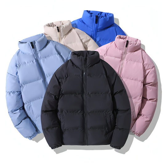 Solid Color Casual Cotton-padded Jacket Men's Clothing