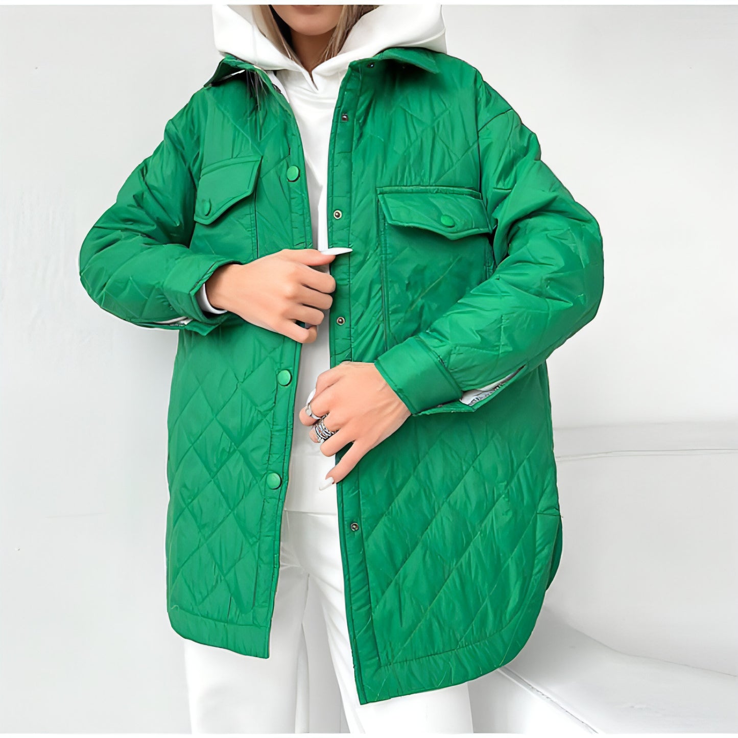 A.1 Women Rhombus Cotton-padded Jacket