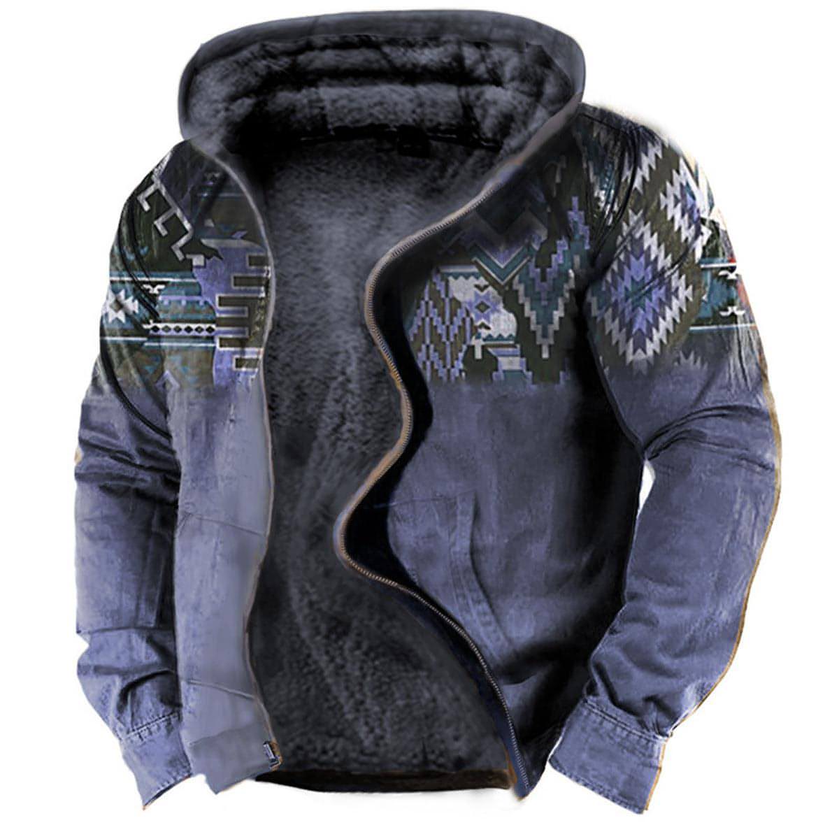 Men's Hooded Printed Sweater