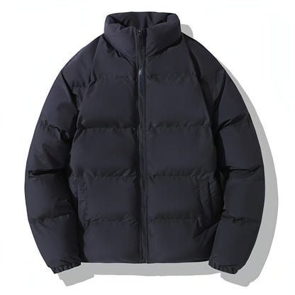 Solid Color Casual Cotton-padded Jacket Men's Clothing