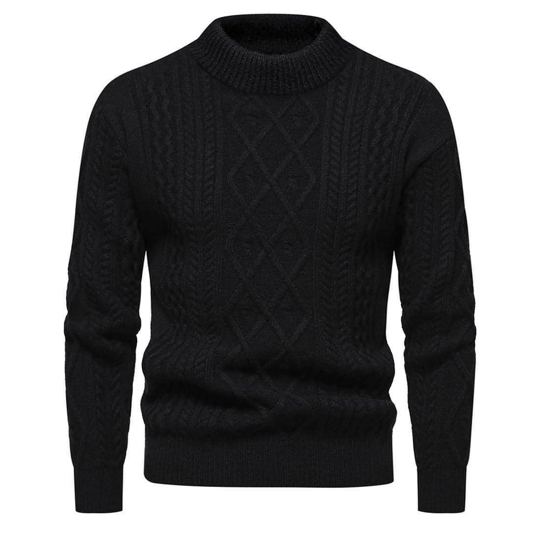 Á1. Men's Solid Color Round Neck Sweater Bottoming Shirt