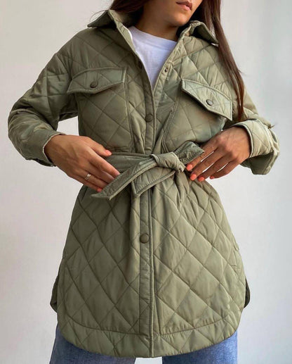 A.1 Women Rhombus Cotton-padded Jacket