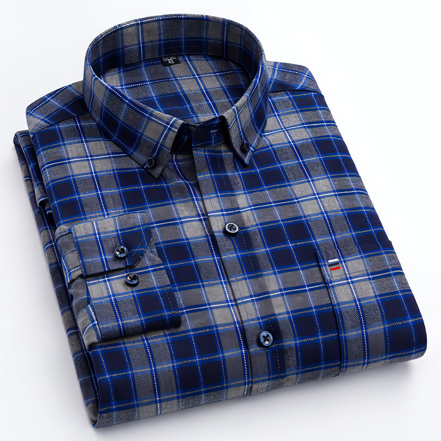 Brushed Yarn-dyed Plaid Business Casual Shirt