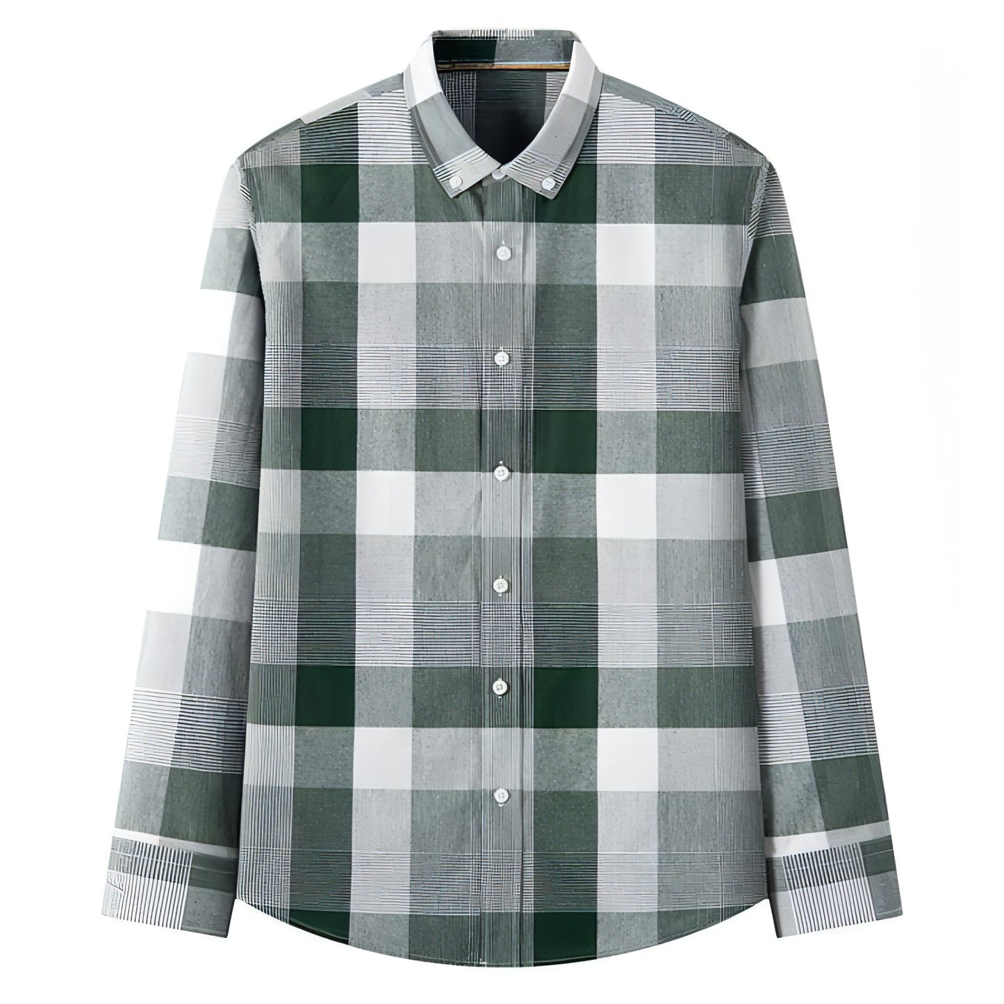 New Cotton Men's Long-sleeved British Plaid DressShirt