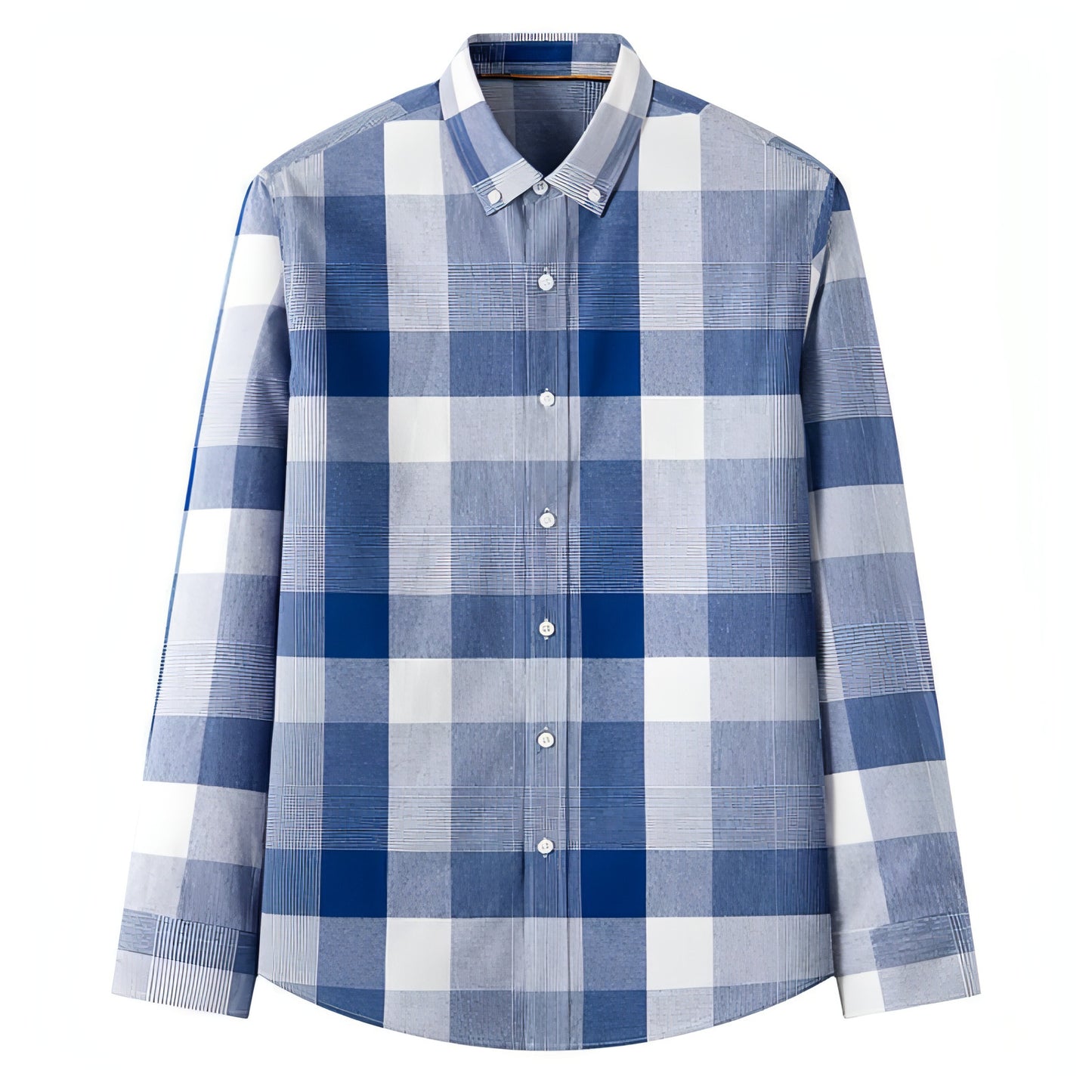 New Cotton Men's Long-sleeved British Plaid DressShirt