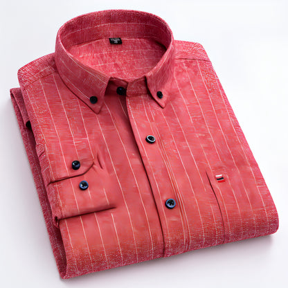 Brushed Yarn-dyed Plaid Business Casual Shirt