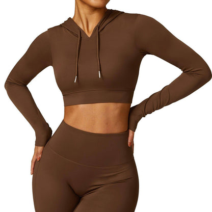 Outdoor Running Hooded Top Yoga Leggings