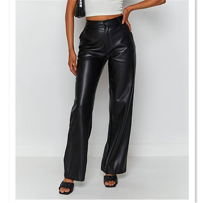 Women's High Elastic PU Leather Pants (Jeans)