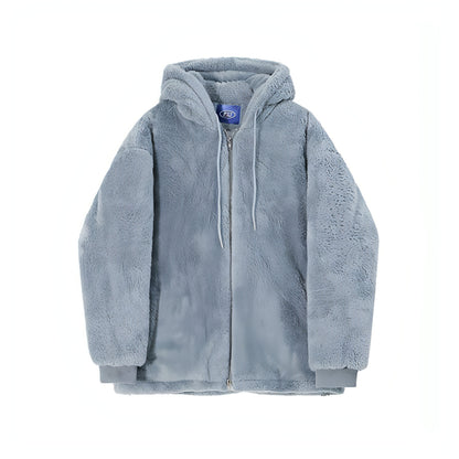 Men's Loose All-match Lamb Wool Thickened Hooded Sweatshirt