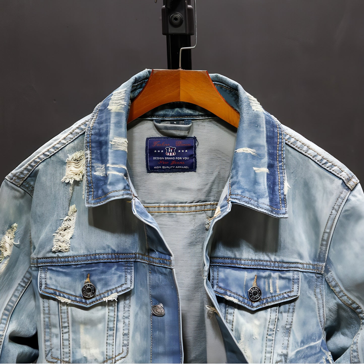 A.1 Washed Denim Jacket Tops Outerwear Men