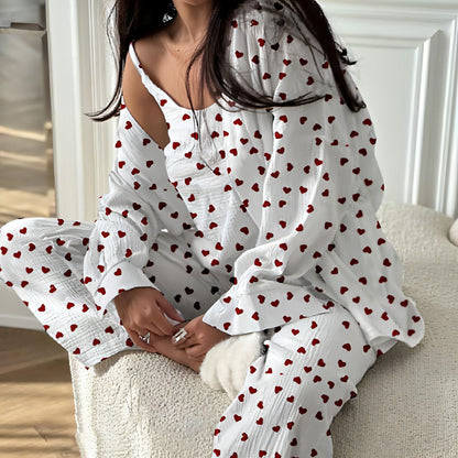 Women's Pajama Suit Casual Breathable Comfortable