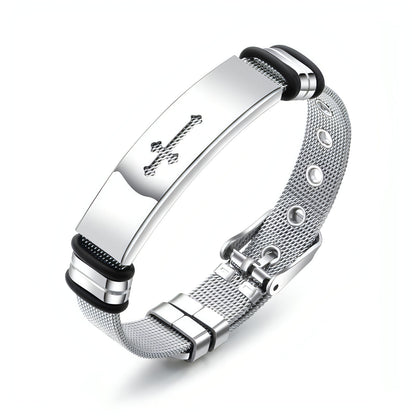 Fashion Personality Trendy Popular Single Male Adjustable Titanium Steel Bracelet