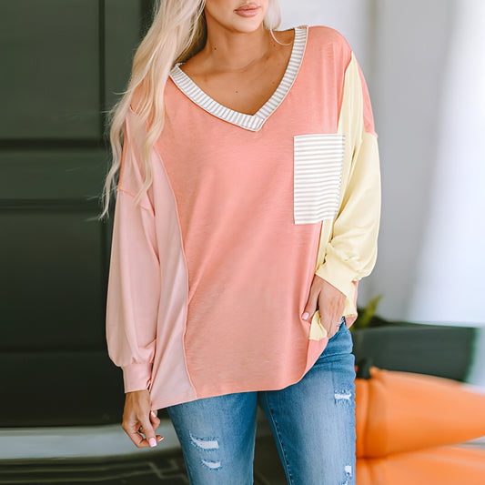 V-neck Long Sleeve Top Women's (T-shirt)