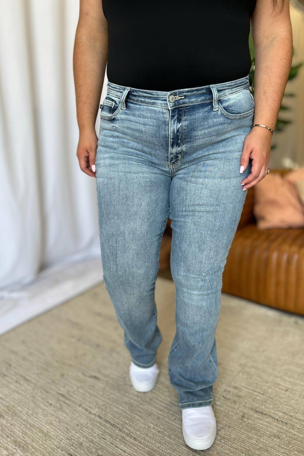 Judy Blue Tamanho Completo Rise Médio Jeans de Bootcut