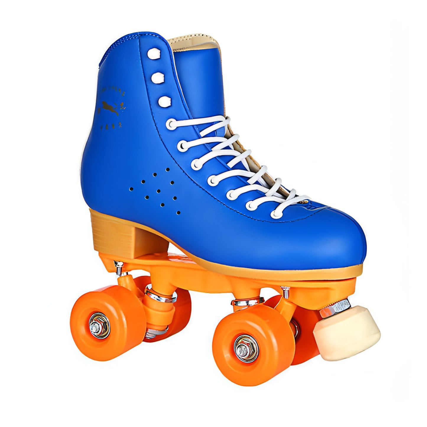 Patins de rolos pretos de quatro rodas com rodas PU de freio ajustáveis