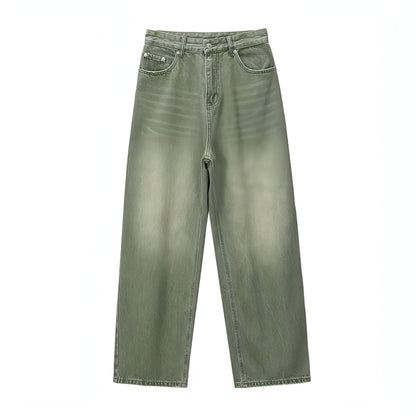 Green men 's retro vintage jeans