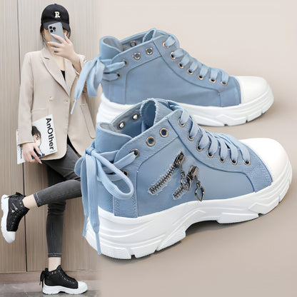 New Canvas Breathable Platform Heighten Casual Shoes Women