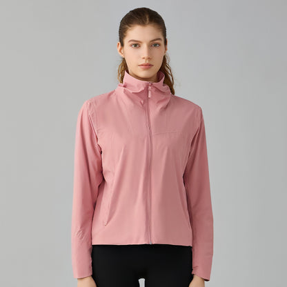 Chaqueta de exterior de cuello alto resistente al viento y al viento de caparazón blando nueva de otoño e invierno para mujer