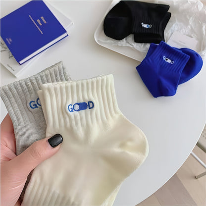 GOOD  - Men's Pure Cotton Deodorant Feetsweat Absorbing Sports Socks