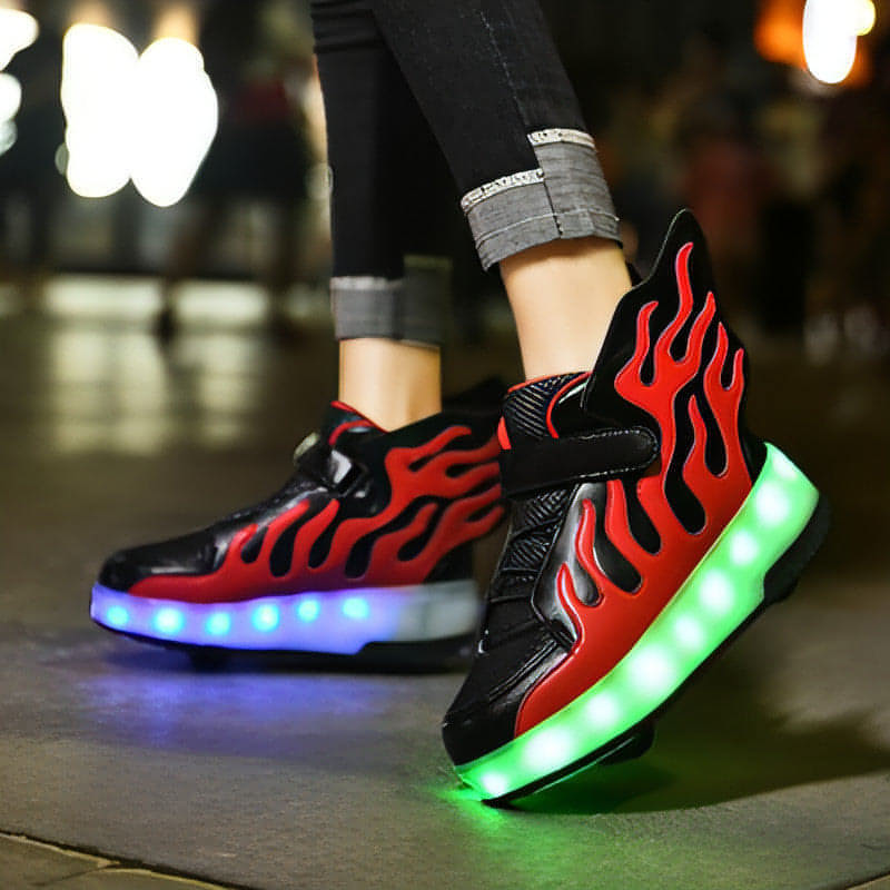 Heelys LED Luminous Rechargeable Lightweight Roller Shoes Two-wheeled Boys And Girls Light Shoes Wheel Shoes