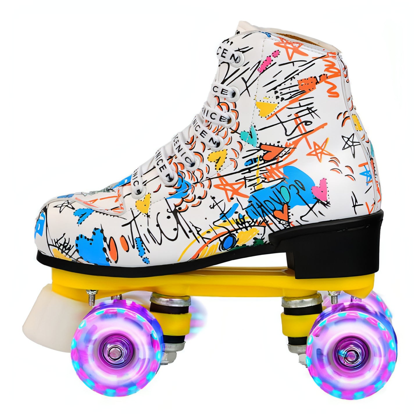 Double Row Skates New Flash Wheel Wear-resistant Four-wheel Roller Skates