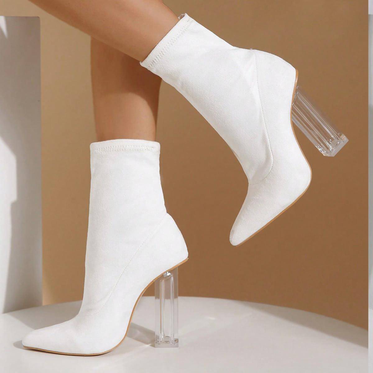 A1. Crystal High-heeled Shoes Women Boots