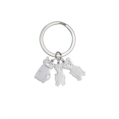 Personalized Name & Date Keychain – Custom Engraved Boy & Girl Keyring