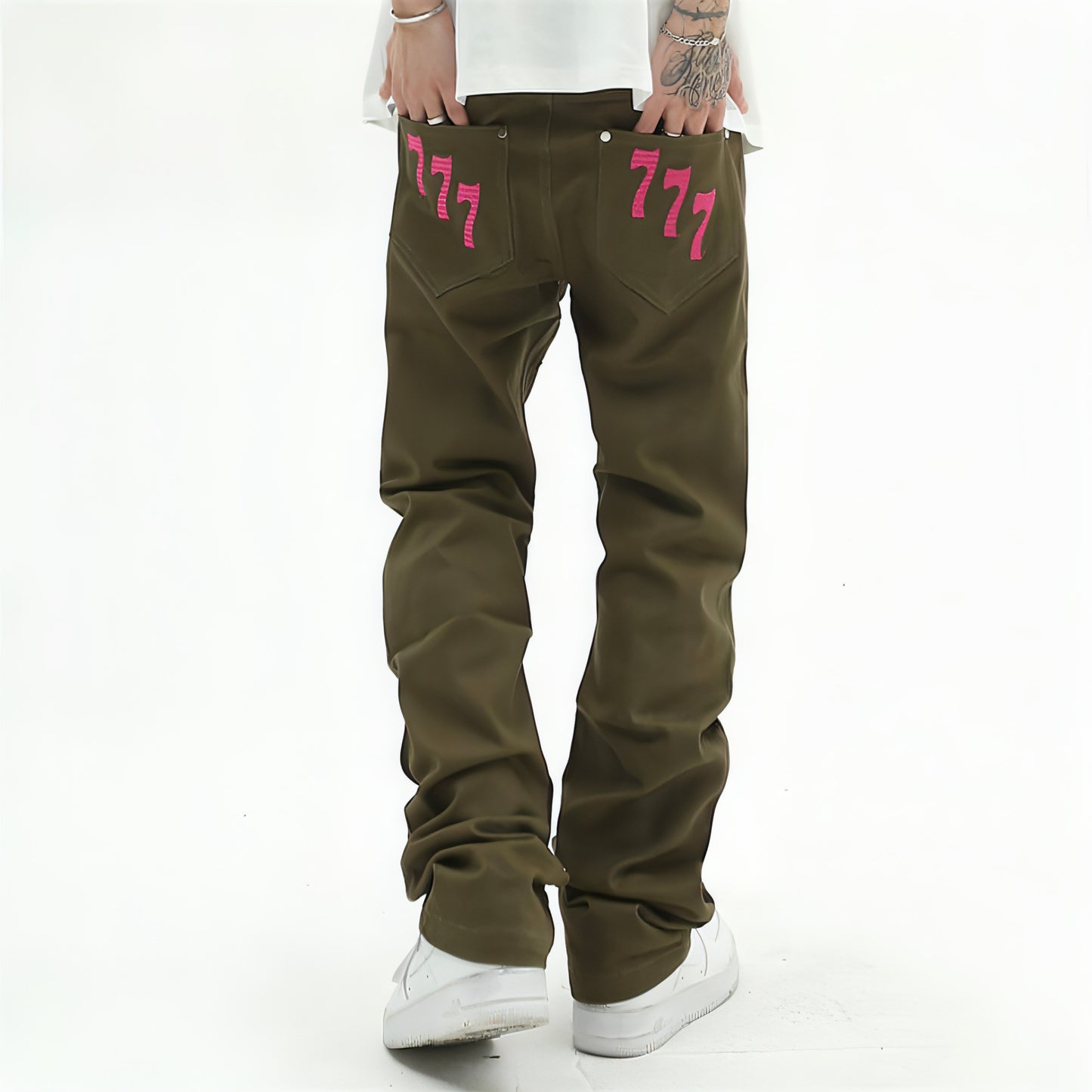 Men's High Street Design Of Embroidered Jeans