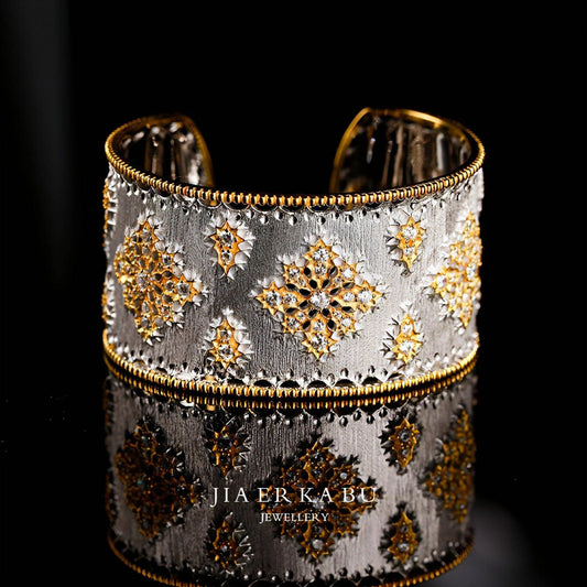 Pulsera clásica de copos de nieve retro europea y americana