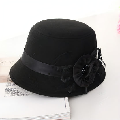 New Style Casual Ladies Big Brim Woolen Hat