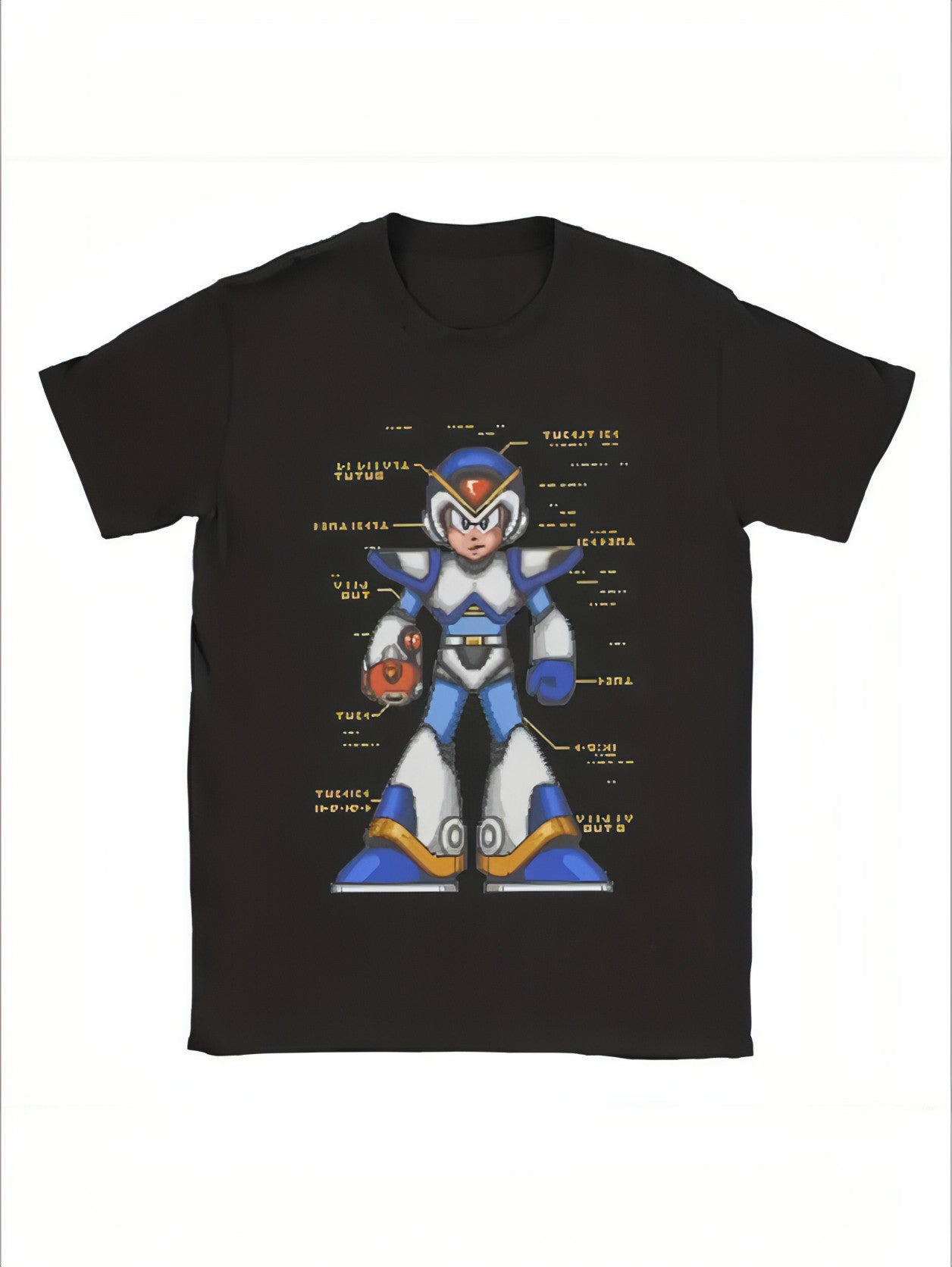 Megaman X Full Armor T-Shirts Men Fashion  Tee Shirt Round Neck Short Sleeve T Shirts Plus Size Clothes