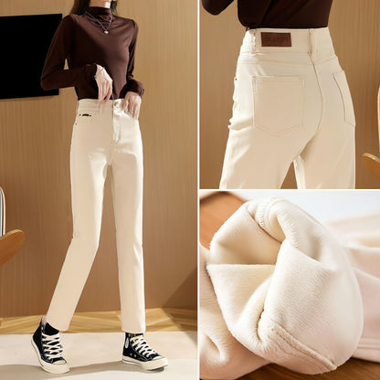 Plush Jeans For Women In Winter