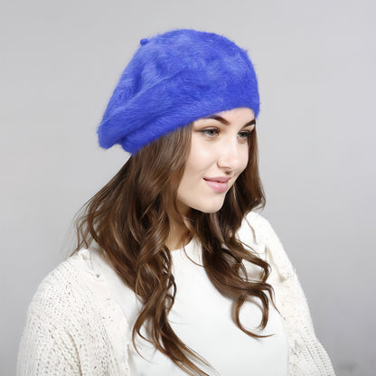 Gorro de lana de color liso para mujer