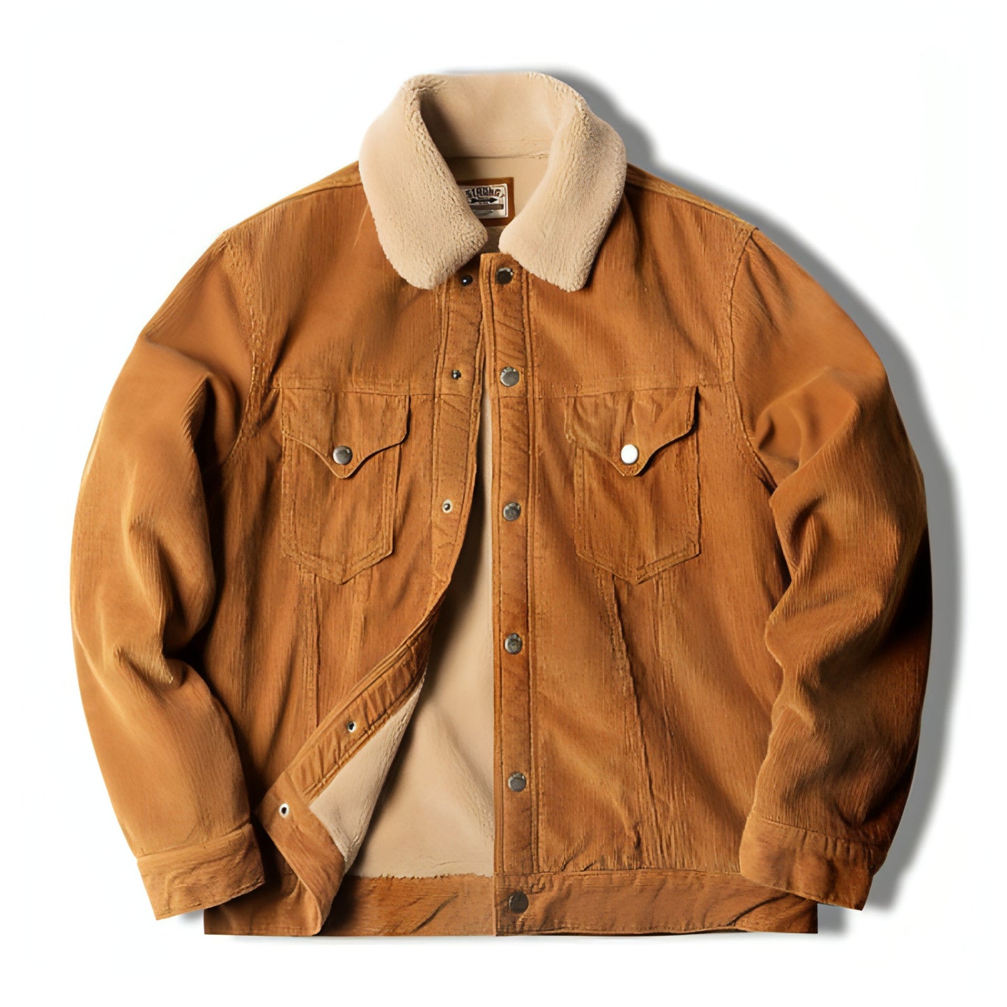 Men Retro Corduroy Lapel Jacket