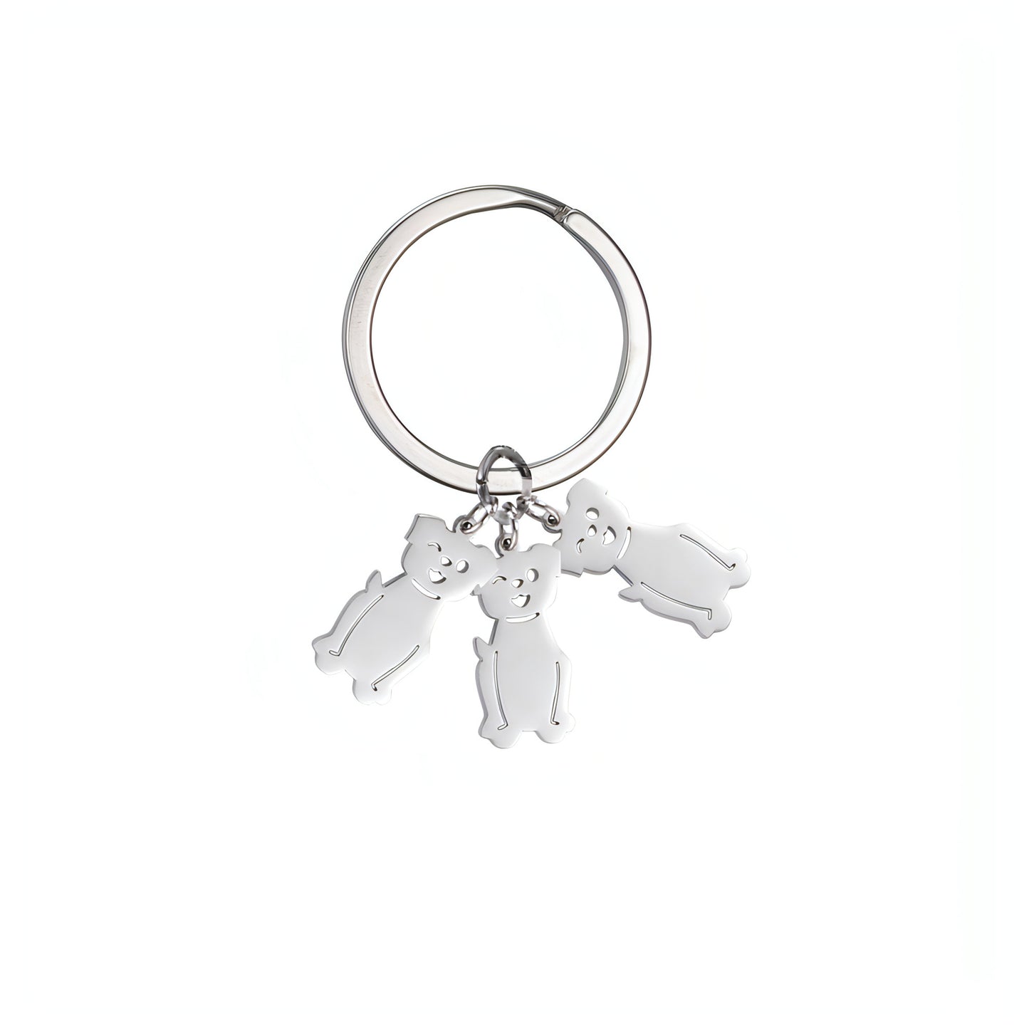 Personalized Name & Date Keychain – Custom Engraved Boy & Girl Keyring