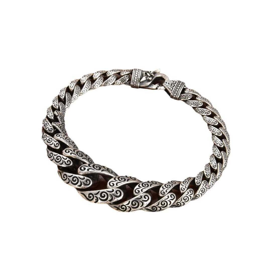 Domineering Retro Double Chinese Dragon Heads Bracelet