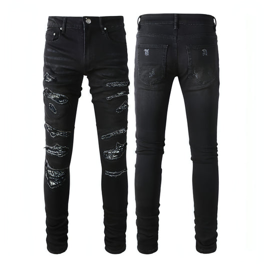 Men's Paisley Patch Street Jeans