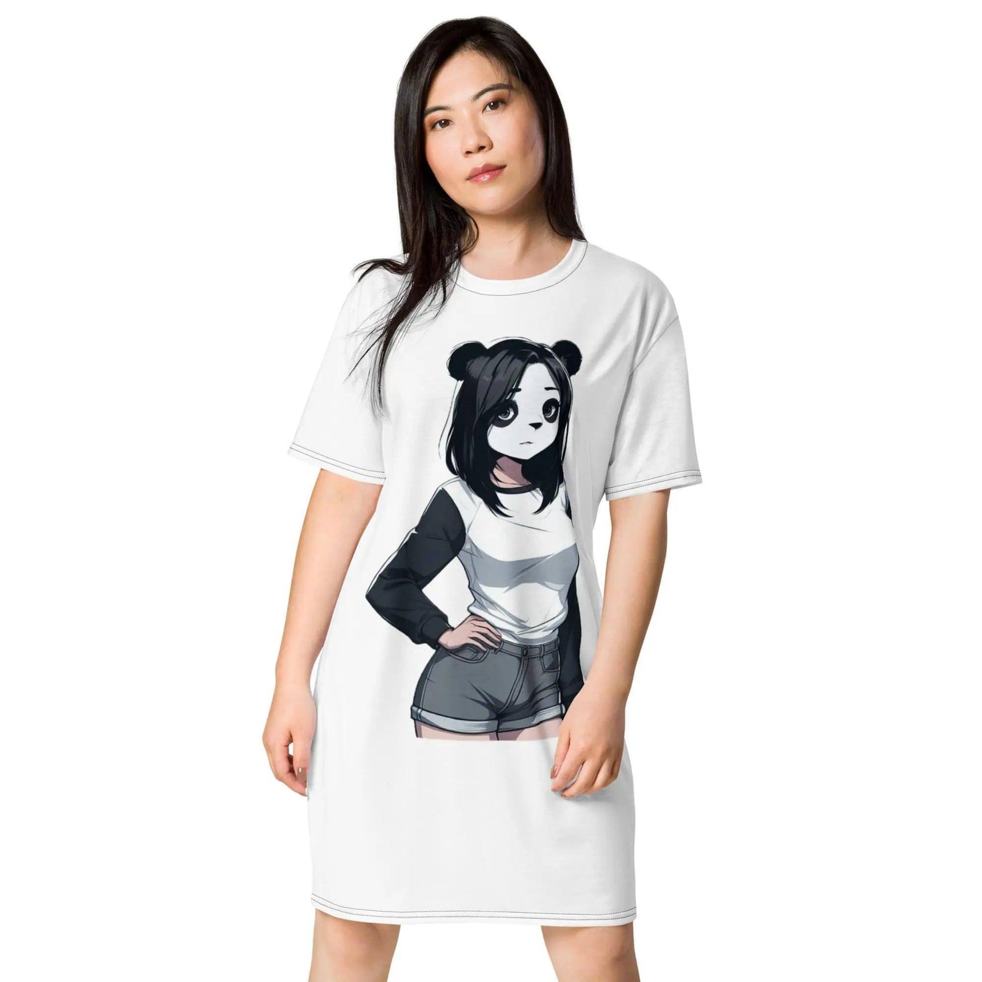 Z. T-shirt dress Panda X Girls WORLDSHOP