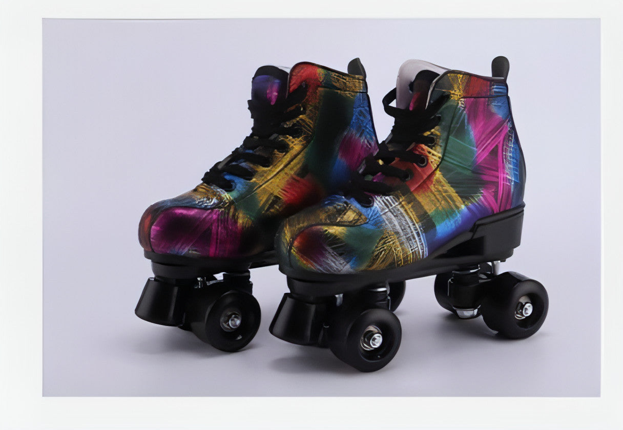 Symphony Feather Double Row Skates Adult Roller Skates Four Roller Skating Flash Skates